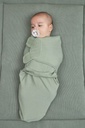 Meyco | INBAKEREN, 0-3m, forest green, groen, jersey, van 3.5 kg tot 6.5 kg, Swaddle
