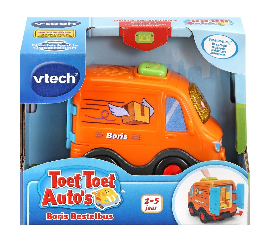 Vtech | SPEELFIGUUR, Bestelbus Boris Toet Toet, kunststof, +muziek, +activities, af 12M 