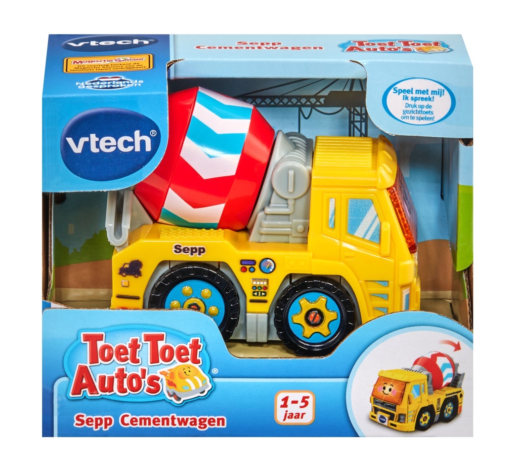 Vtech | SPEELFIGUUR, Sepp cementwagen, Toet Toet, kunststof, +muziek, +activities, af 12M 