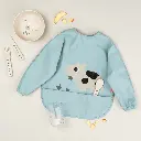 Done by Deer | Slabbetje Tiny Farm Powder Varken Sleeved Pocket Bib met Mouwen