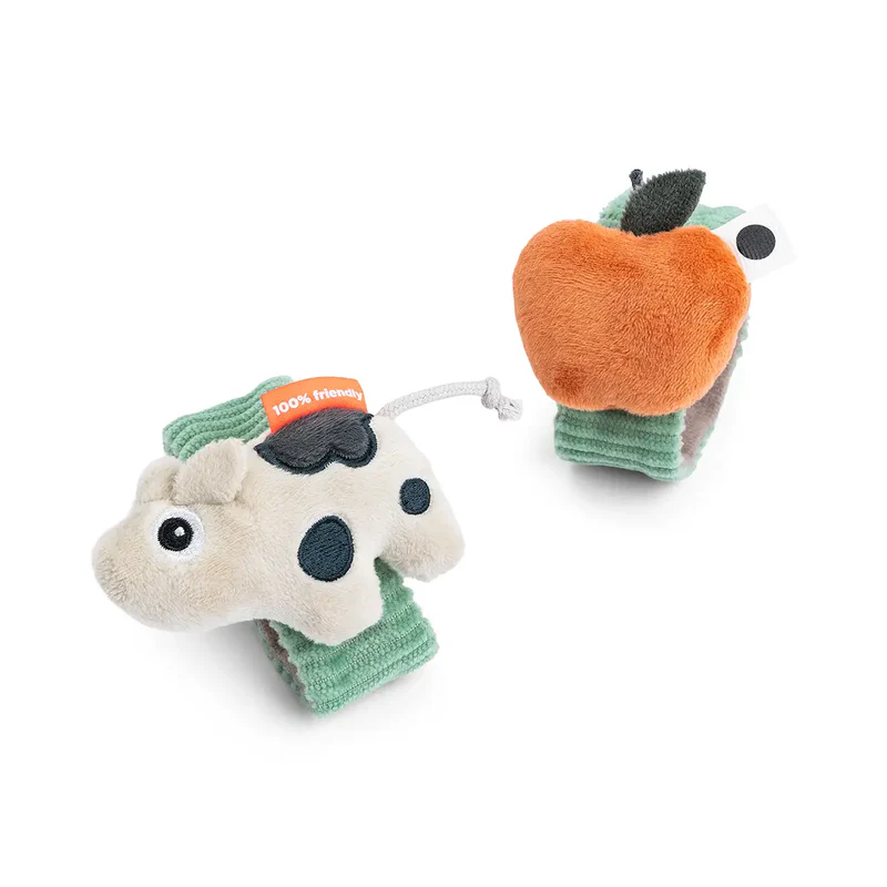 Done by Deer | Rammelaar Dotti Green Wrist Rattle Polsrammelaar 2-pack
