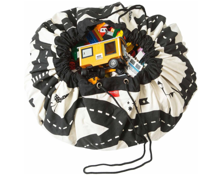 OPBERGZAK, Double Print, roadmap/ thunderbolt, aop racebaan, katoen, Dia140cm, opvouwbaar, 1 stuk(s), 2022