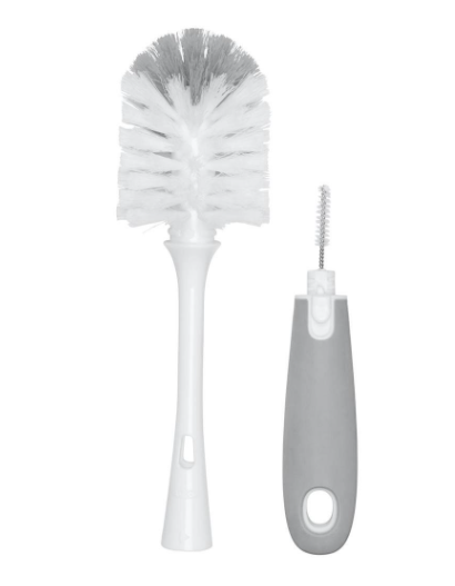 Oxo | Flessenborstel met Speenborstel/ Houder Wit/Grijs