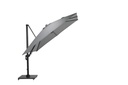 PARASOL, Hawaii Deluxe, 300x300 cm, licht grijs, freepole, carbon black alu frame, 360° draaibaar, L|R kantelbaar