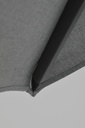 PARASOL, Hawaii Deluxe, 300x300 cm, licht grijs, freepole, carbon black alu frame, 360° draaibaar, L|R kantelbaar