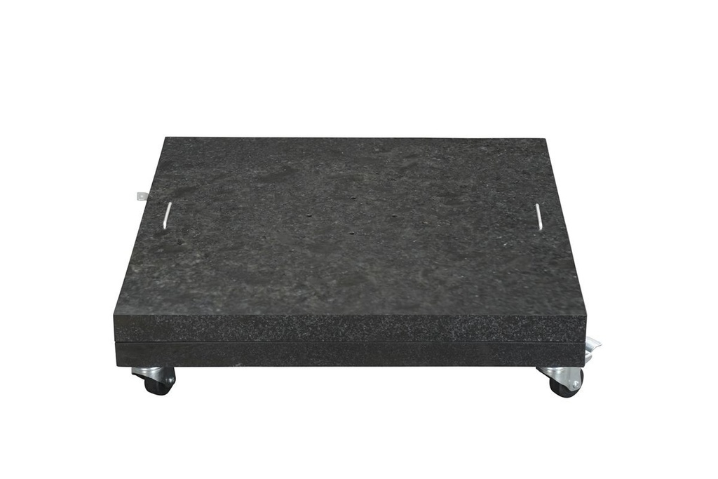 PARASOLVOET, Hawaii Big Pole, 150 kg, graniet, zwart/grijs, met handvaten, met 4 wielen
