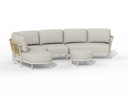 Tierra | Fresca Lounge Set Organic Complete Right Creme White 214 x 167 x 72 cm