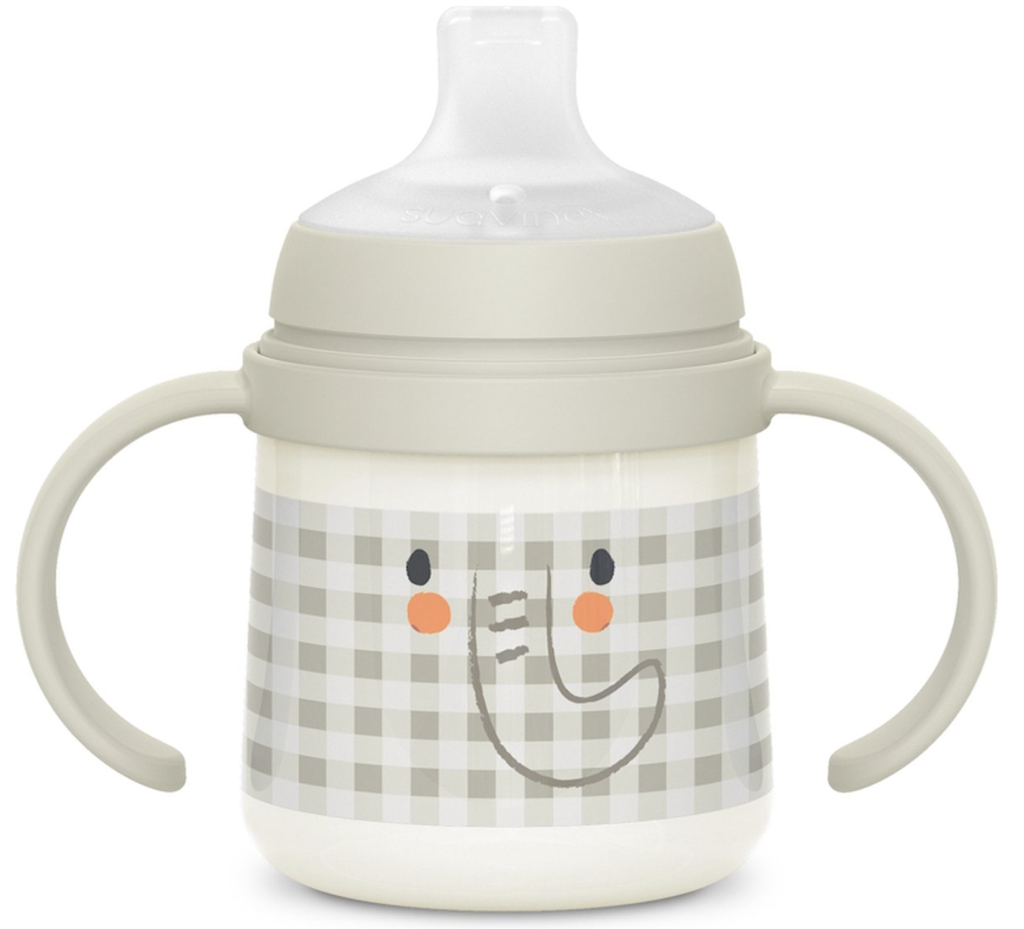 Suavinex |  NIGHT & DAY - EERSTE FLES MET HANDVATTEN +6M 150ML - Olifant