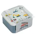 A Little Lovely Company | Lunch & Snack Box Set Voertuigen 4-pack