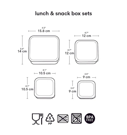 A Little Lovely Company | Lunch & Snack Box Set Voertuigen 4-pack