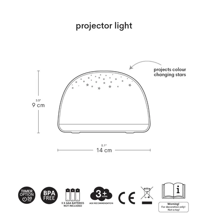 A Little Lovely Company | Nachtlamp met Projectie Bosvriendjes