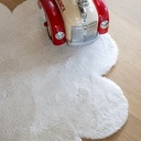 Living Nature | Tapijt Flower écru 100x100 cm