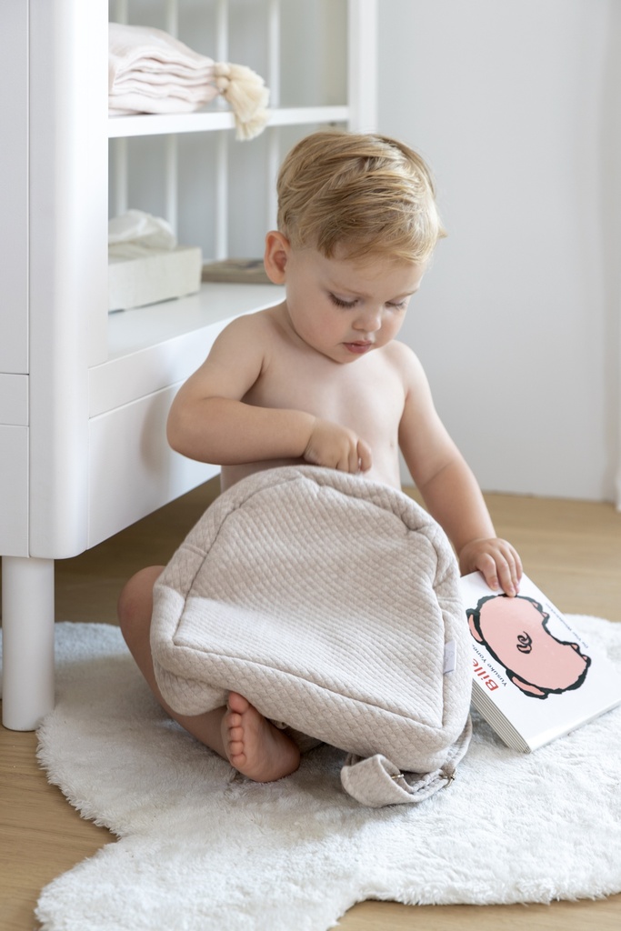 Living Nature | Rugzak Céline in losange camel - Bijhorende strik voor rugzak wordt los meegeleverd. 