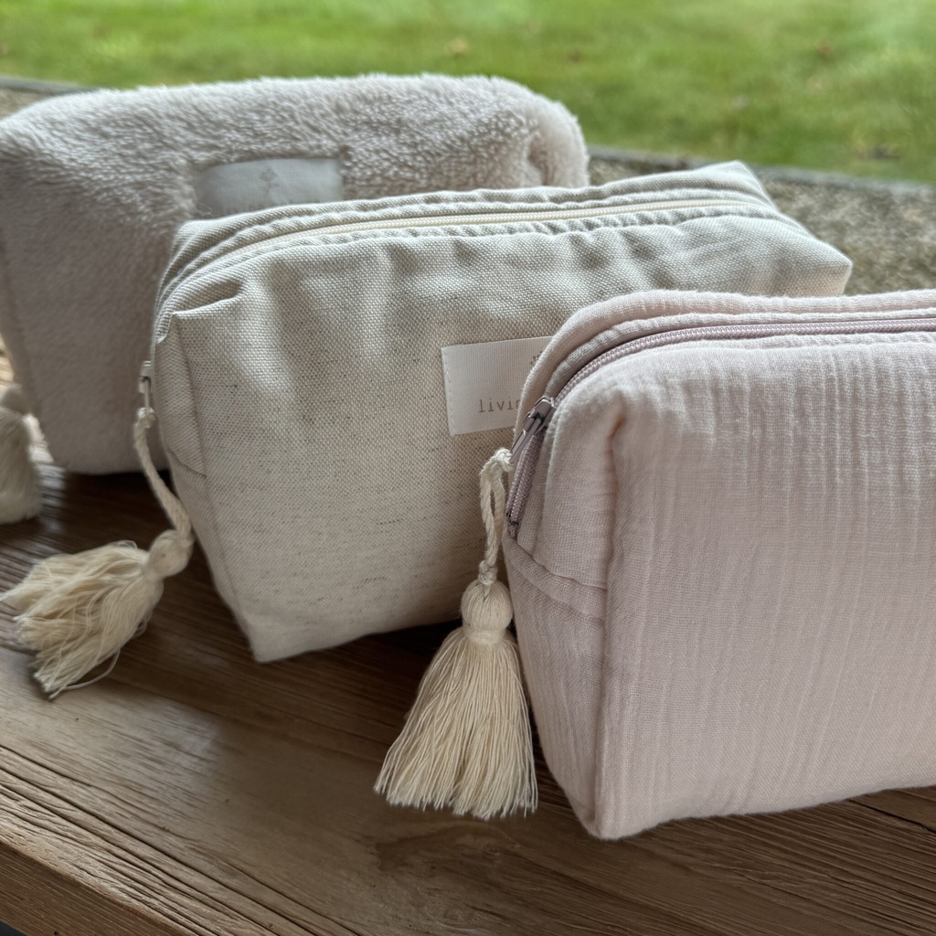 Living Nature | Toilettas model Claire model klein in linen beige