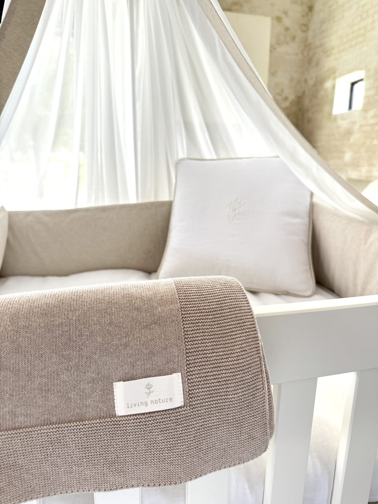 Living Nature | Nieuw Deken Daan in brei beige 100x120cm