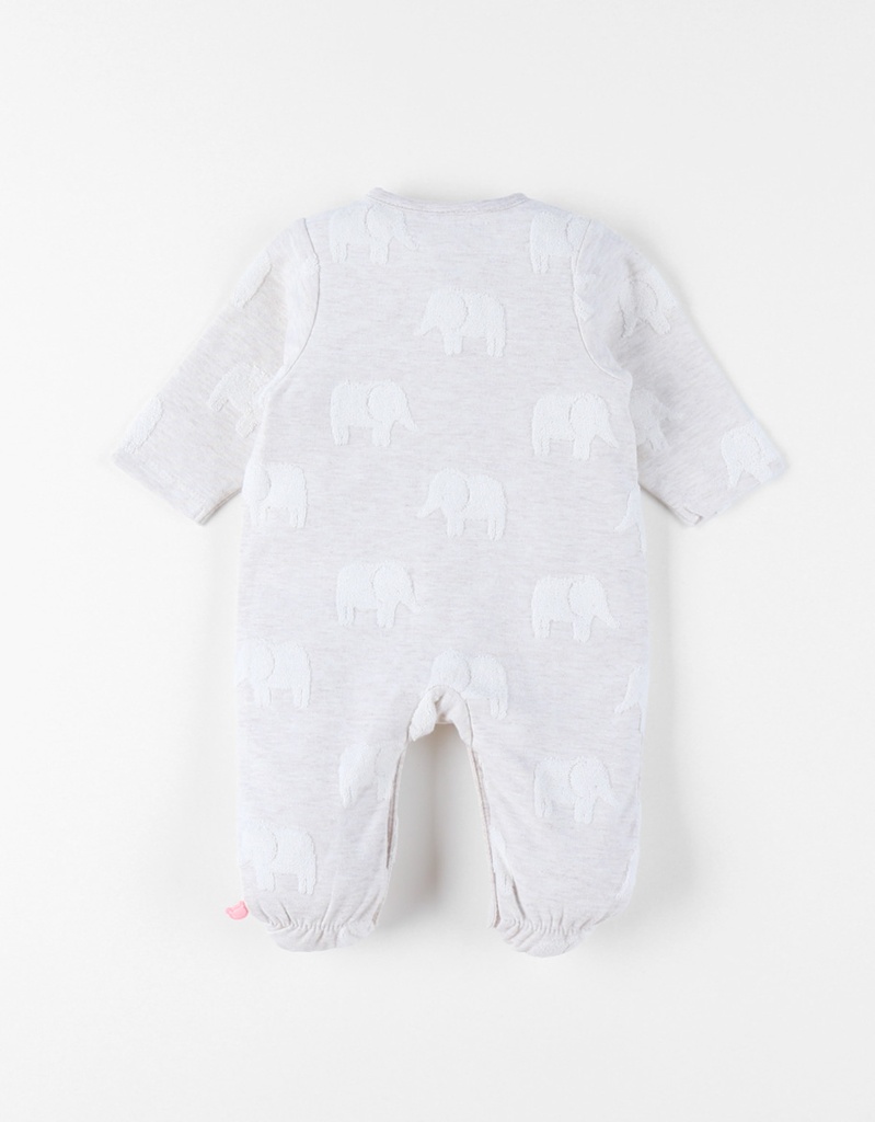 Noukies | Pyjama Wild Jungle Jersey All Over Olifant Grijs