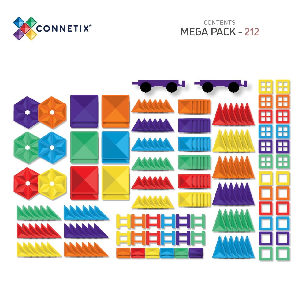 Connetix Tiles 212 Piece Mega Pack magneetblokken