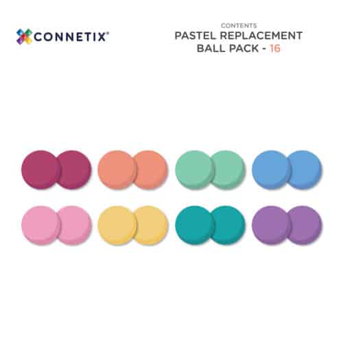 Connetix Tiles Ball Run ballen pastel 16 stuks
