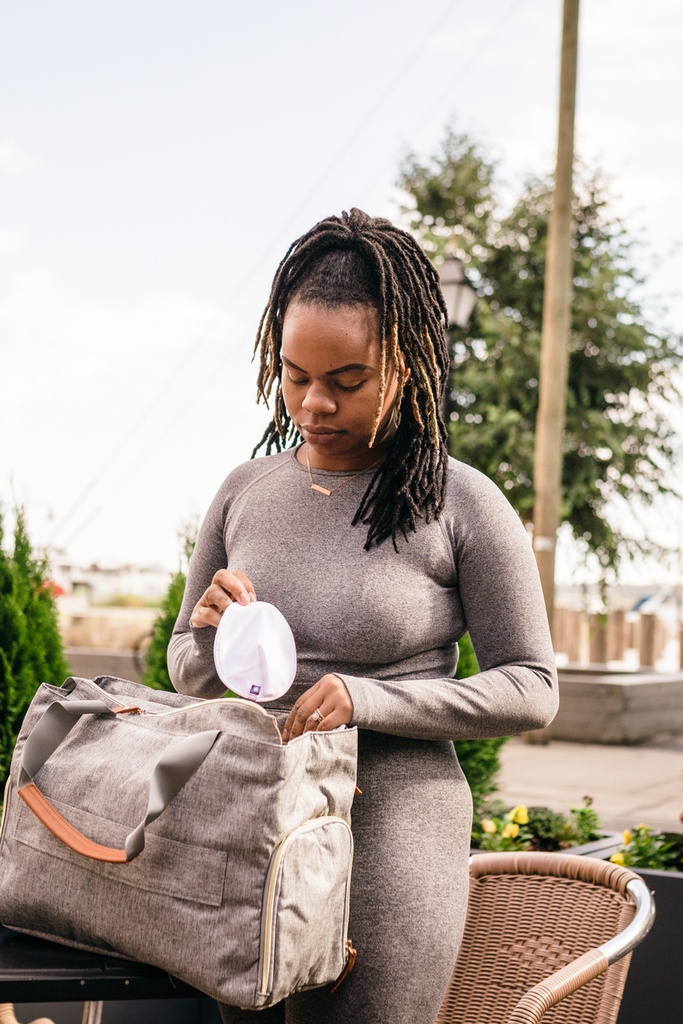 BORSTCOMPRES, herbruikbaar, Washable Nursing Pads, wit, 4 stuk(s)