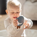 BIJTRING, Teether, moon blue, blauw, uni, siliconen, vanaf 0 maand