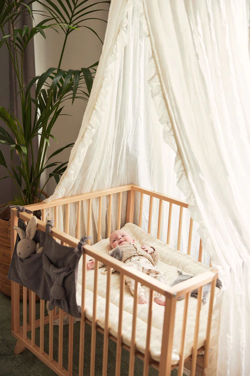 Jollein | Klamboe Vintage Ruffle Ivory Organza L:205cm Ø440cm vr Babybed/Eenpersoonsbed