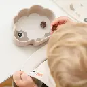 Done By Deer | Kom Sheepy Sand Stick&Stay Bowl Siliconen Schaap Ecru 