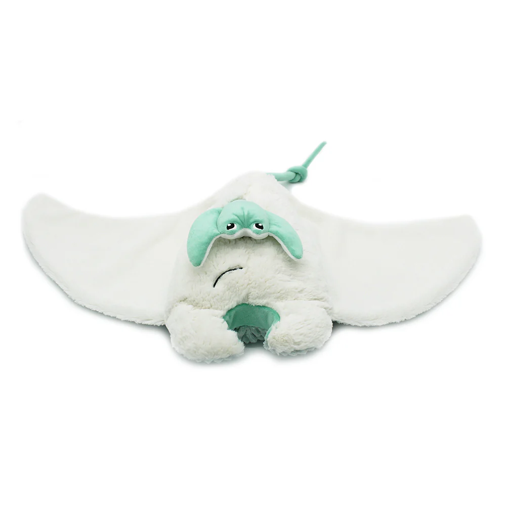 Les Ptipotos | Knuffel Plushe Mantalou The Manta Ray Mama & Baby Mint