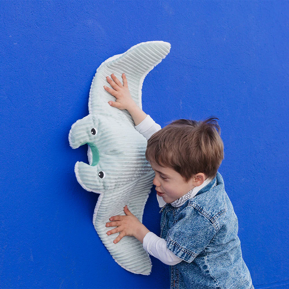 Les Ptipotos | Knuffel Plushe Mantalou The Manta Ray Mama & Baby Mint