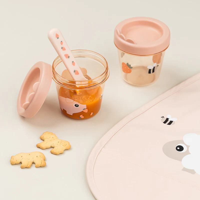 Done By Deer | Bewaarpotje Tiny Farm Powder Baby Food Container 150ml 2-pack