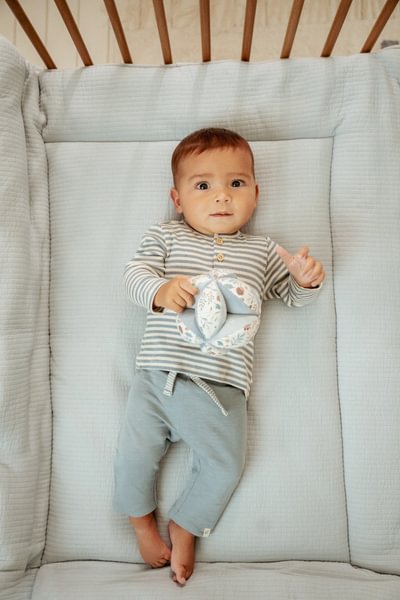 Little Dutch | T-shirt Boys Stone Blue Stripe 