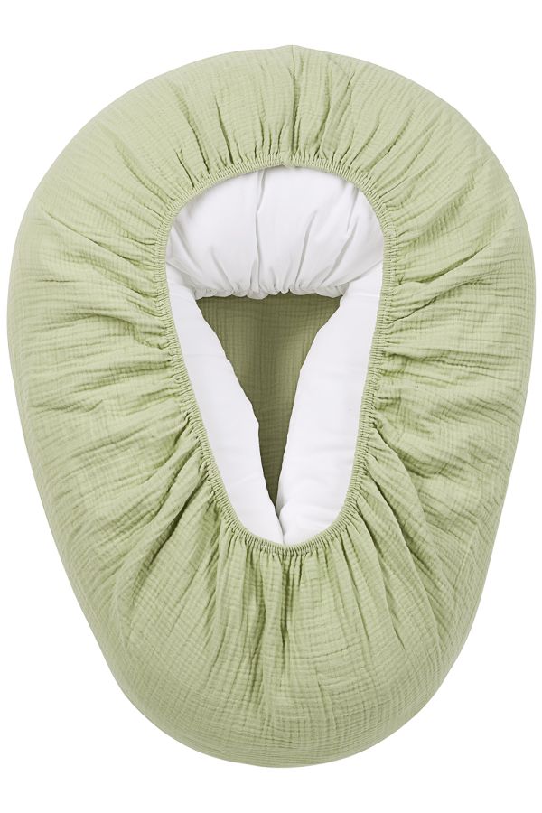 Meyco | Hoes vr Positioneringskussen Pre-Washed Hydrofiel Soft Olive Relax Cover