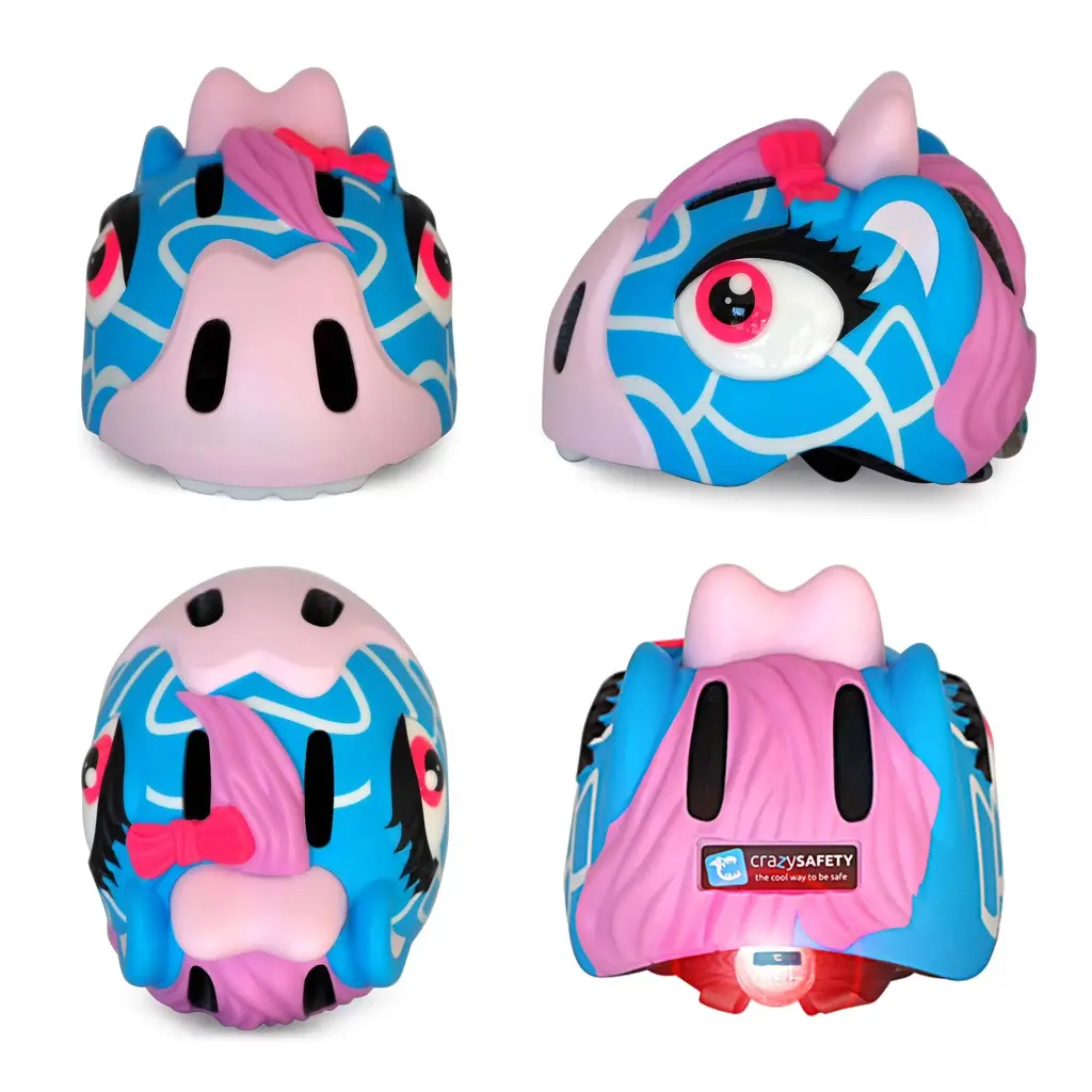 Crazy Safety | Fietshelm Giraffe Bicycle Helmet Blue