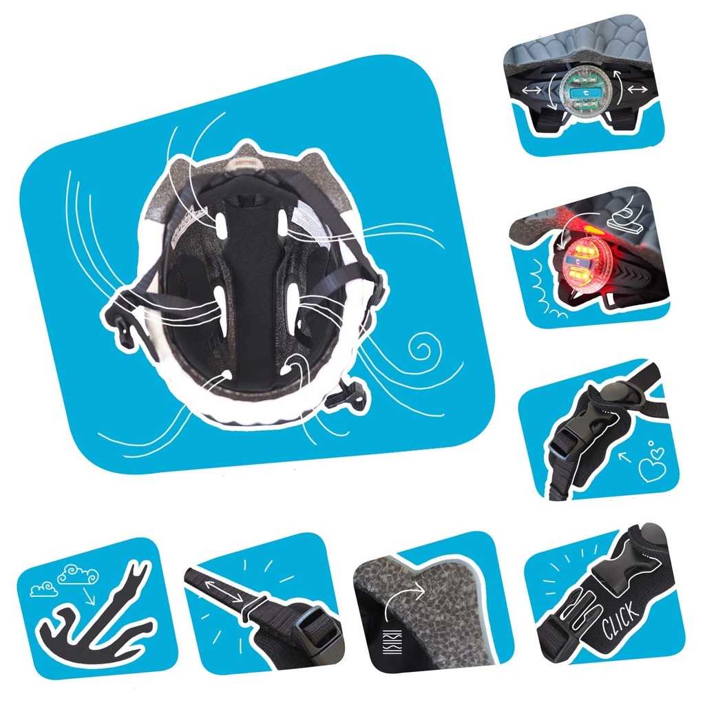 Crazy Safety | Fietshelm Giraffe Bicycle Helmet Blue