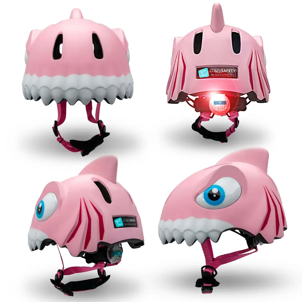 Crazy Safety | Fietshelm Shark Bicycle Helmet Pink