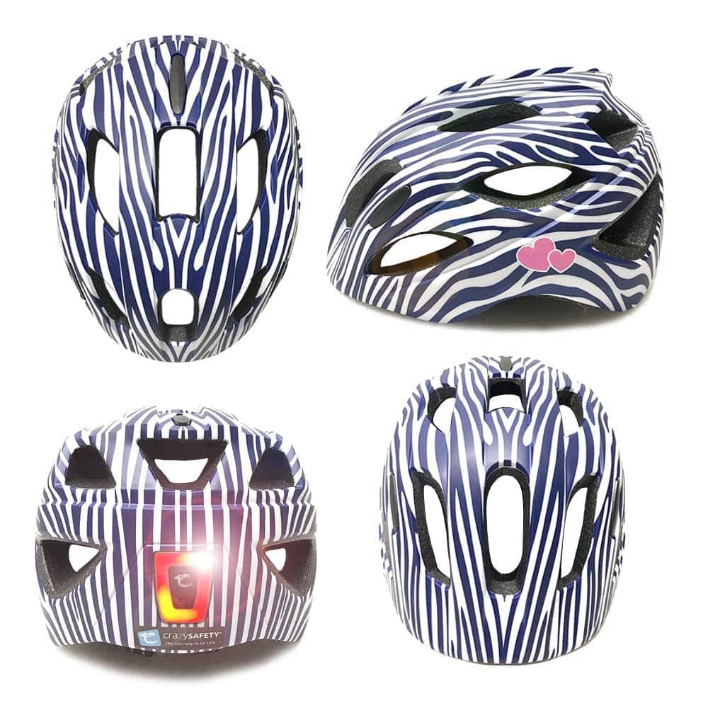 Crazy Safety | Fietshelm Stribes Bicycle Helmet Dark Blue