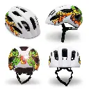 Crazy Safety | Fietshelm Grafitti Bicycle Helmet White/Yellow