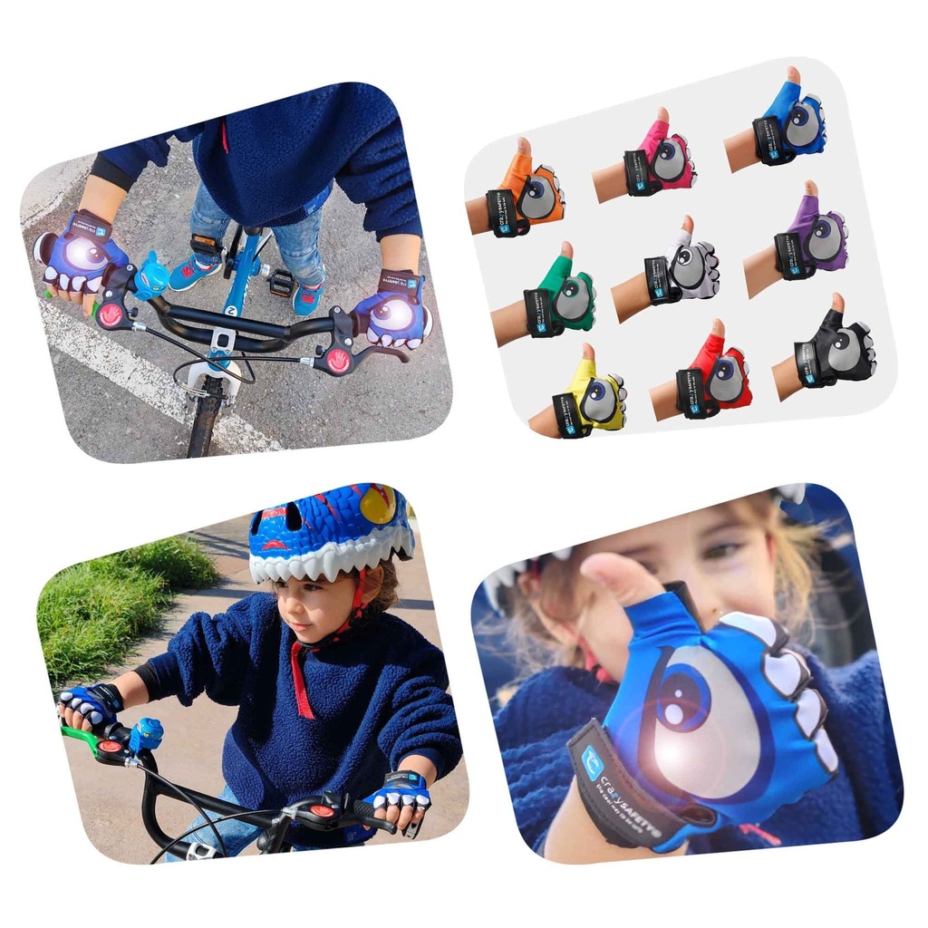 Crazy Safety | Fietshandschoenen Blue Bicycle Gloves