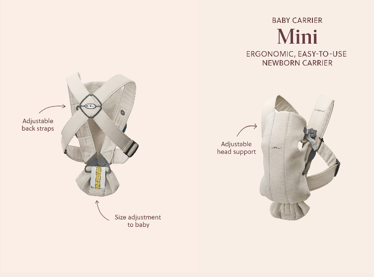 BabyBjorn | Babybuidel Mini 3D Mesh Grey Beige 3.5kg-11kg 