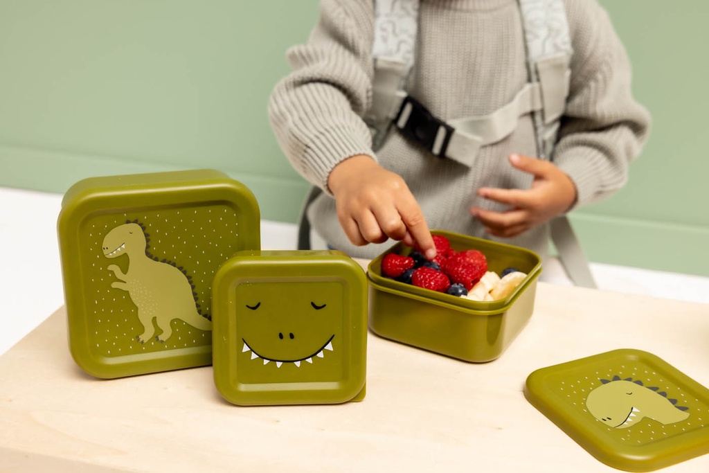 Trixie | Bewaarpotje Snack Box Mr. Dino Groen 3-pack