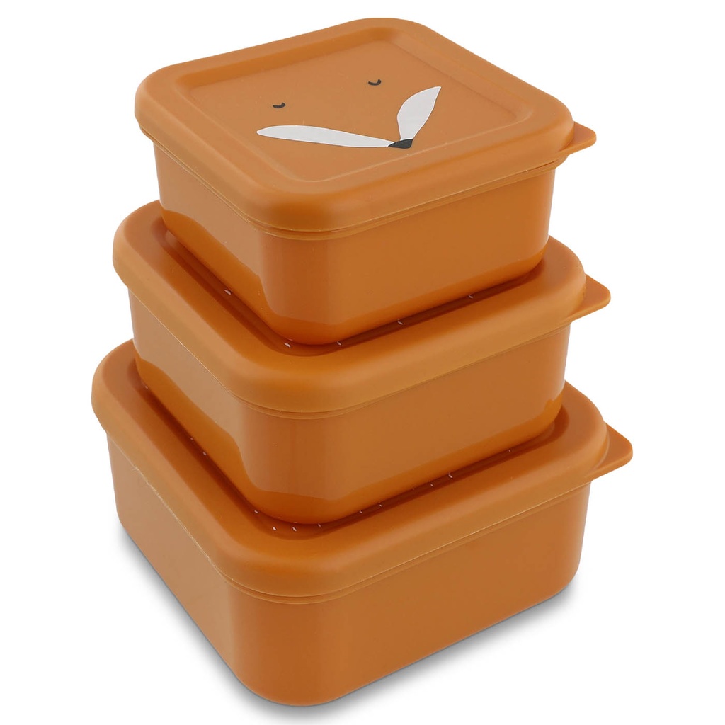 Trixie | Bewaarpotje Snack Box Mr. Fox Oranje 3-pack