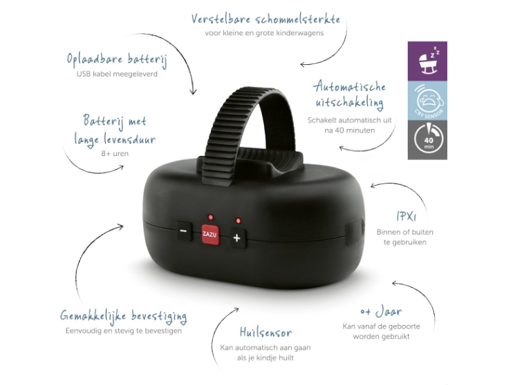 Zazu | Schommelmotor Baby Rocker Zwart  