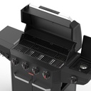 Barbecook | Luca 412 Gasbarbecue Met Kast En Zijbrander Zwart 145.4x60.3x112.3cm