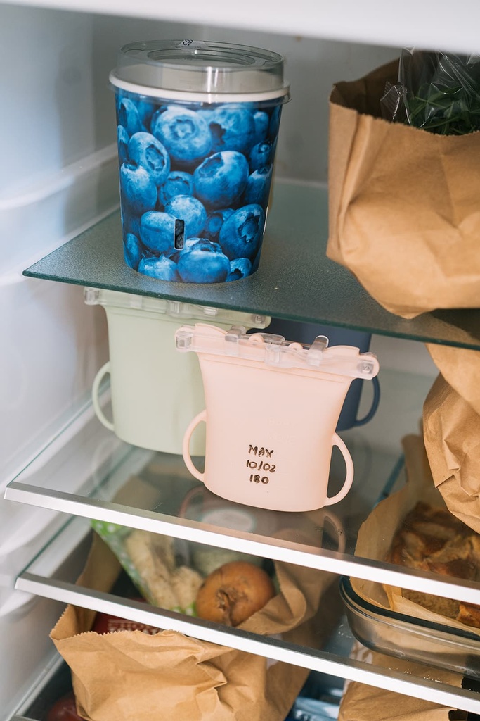 Baby On The Move | Bewaarzakjes Voor Moedermelk/Voeding Yummy Bag Siliconen Blush 230ml 2-Pack