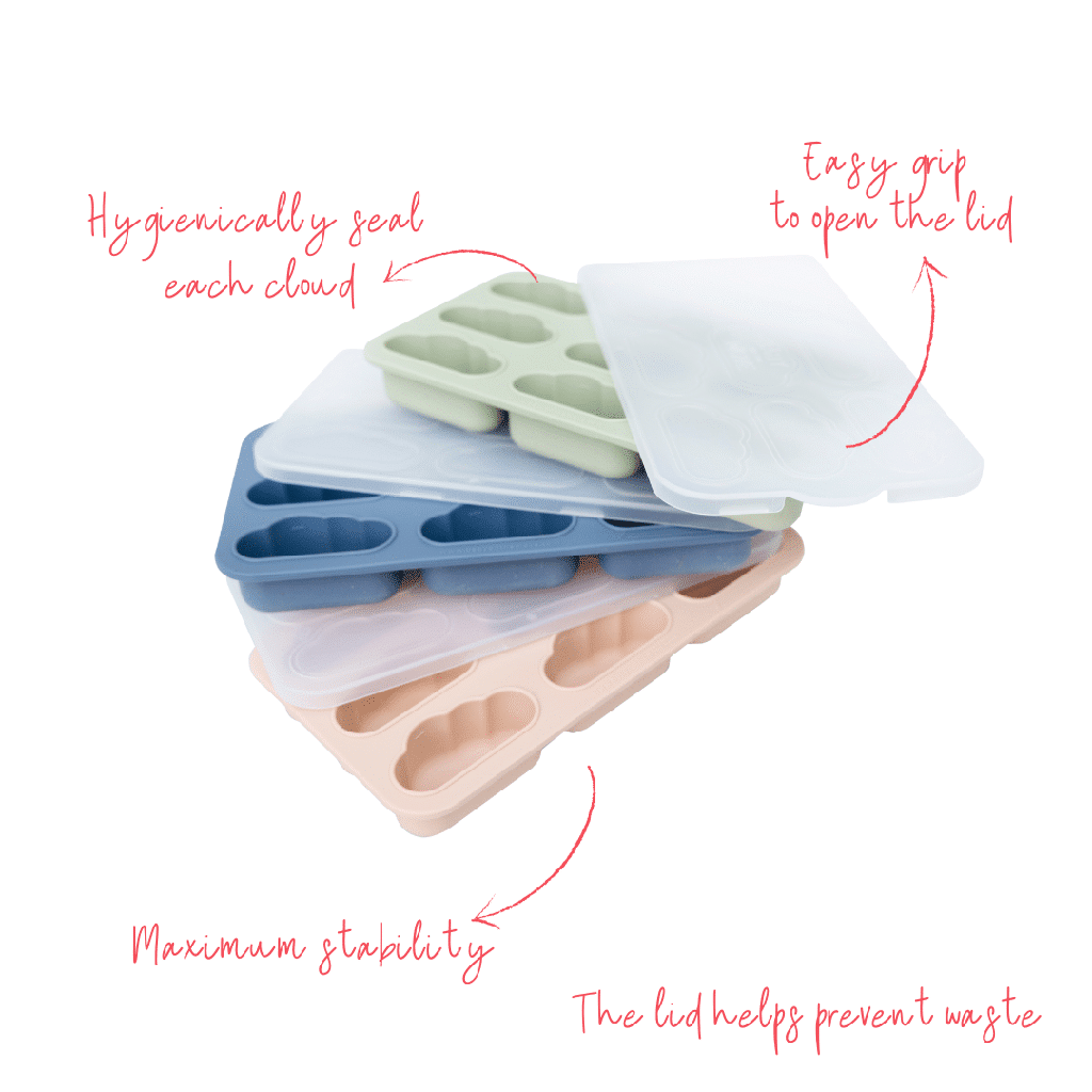 Baby On The Move | Vriesvorm voor Moedermelk en Babypuree Yummy Tray Blush 9x30ml