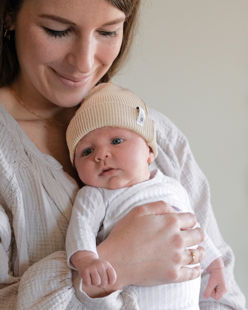 Lodger | Muts Beanie Ciumbelle Katoen Ivory 0-6m