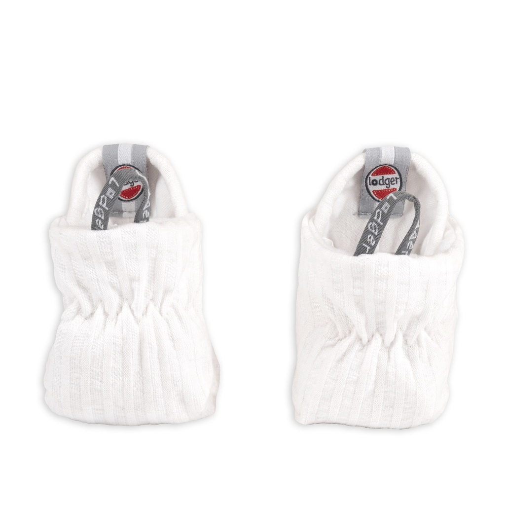 Lodger | Babyslofjes Katoen Slipper Seersucker Cloud Dancer 0-3m