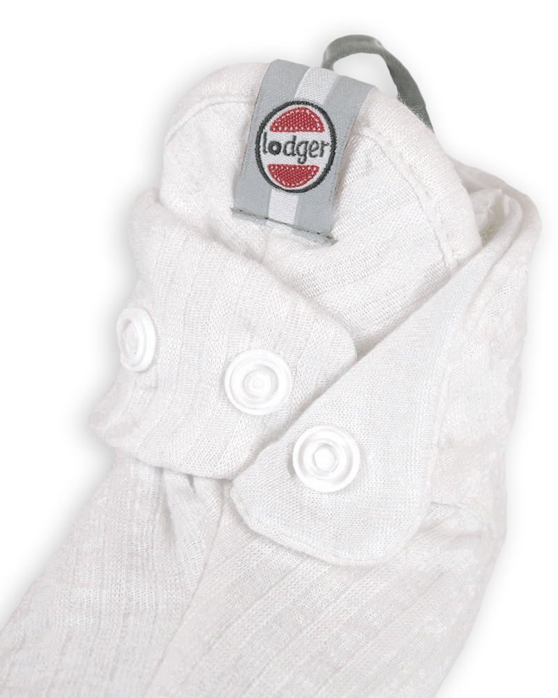 Lodger | Babyslofjes Katoen Slipper Seersucker Cloud Dancer 0-3m