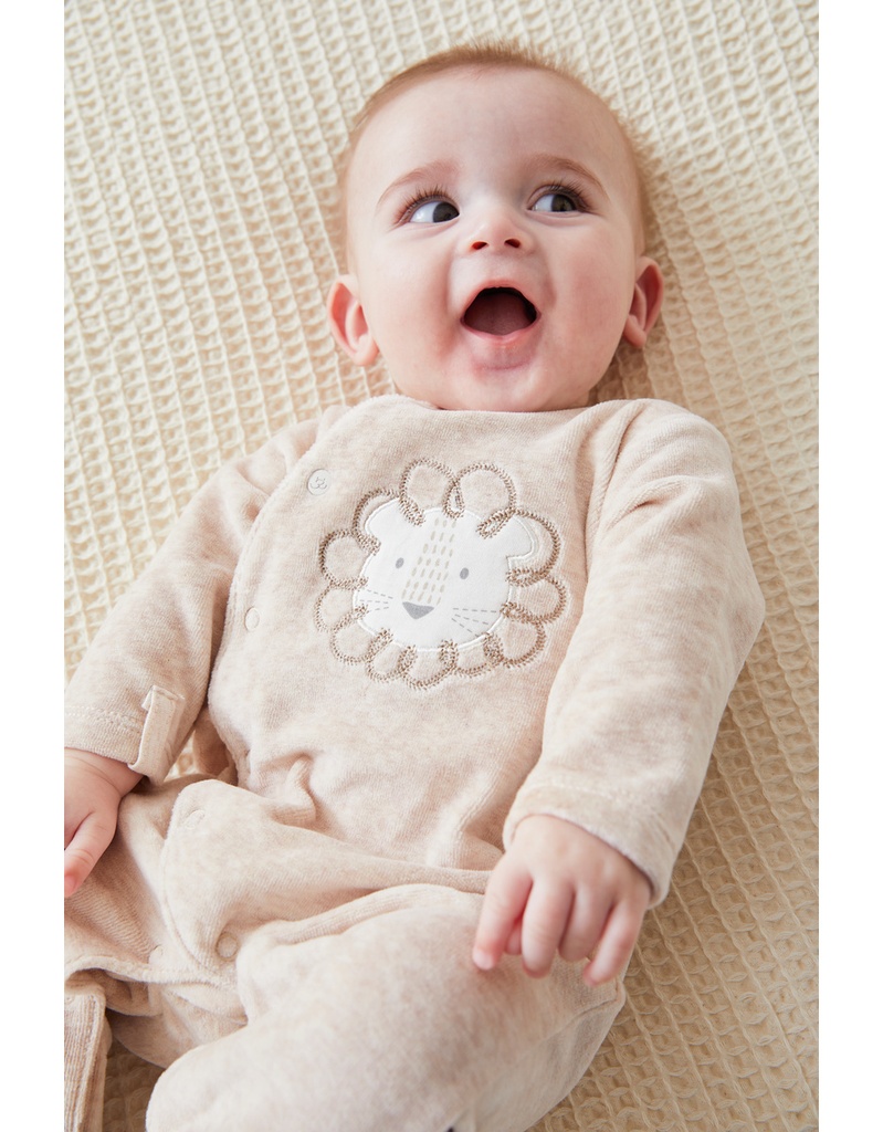 Noukies | Pyjama Lion Corduroy/Fluweel Beige