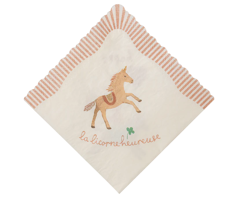 Maileg | Napkin, Happy birthday - Unicorn