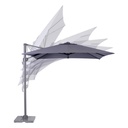 Garden Imp. | Parasol, Hawaii S, 250 x 250 cm, Donker Black Alu Frame, 180 g/m2 Doek, 360° Draaibaar